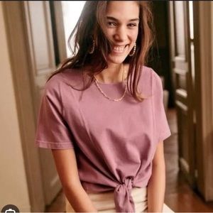 NWT Sezane Seth T-Shirt, sz XS, color Glycine